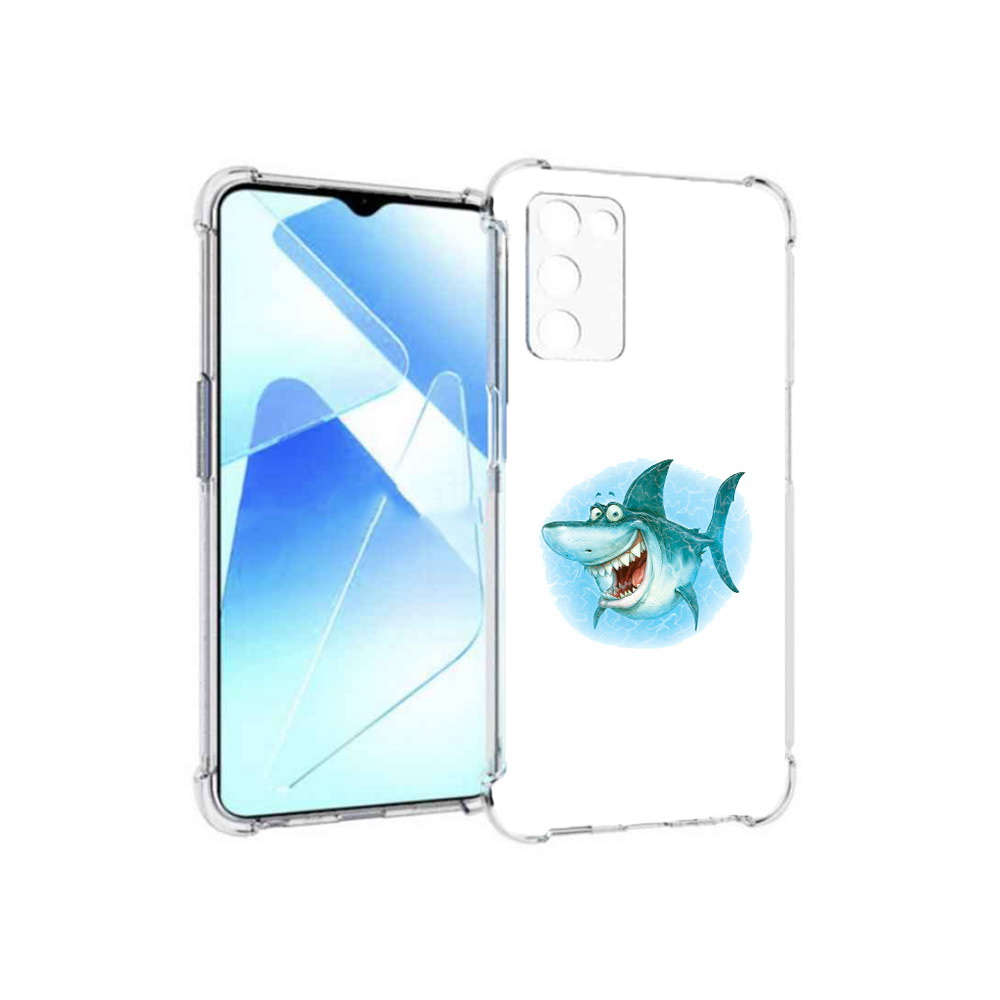 

Чехол MyPads Tocco для Infinix Zero X Pro веселая акула, Прозрачный, Tocco