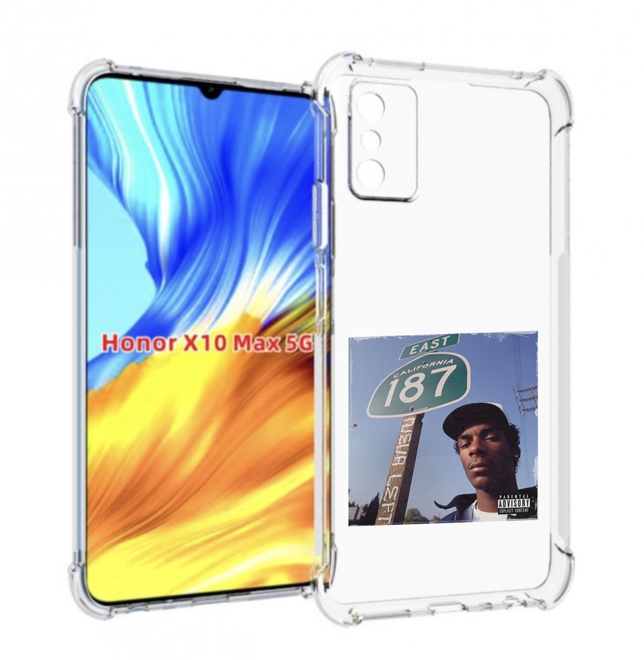 

Чехол Mypads Snoop Dogg Neva Left Для Honor X10 Max, Прозрачный, Tocco