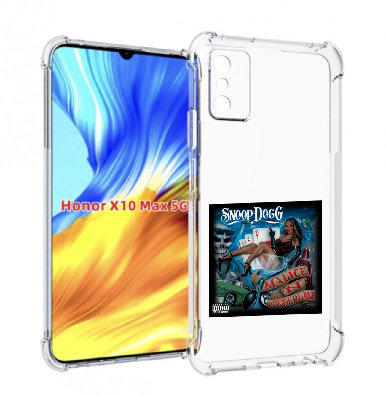 

Чехол Mypads Snoop Dogg Malice N Wonderland Для Honor X10 Max, Прозрачный, Tocco