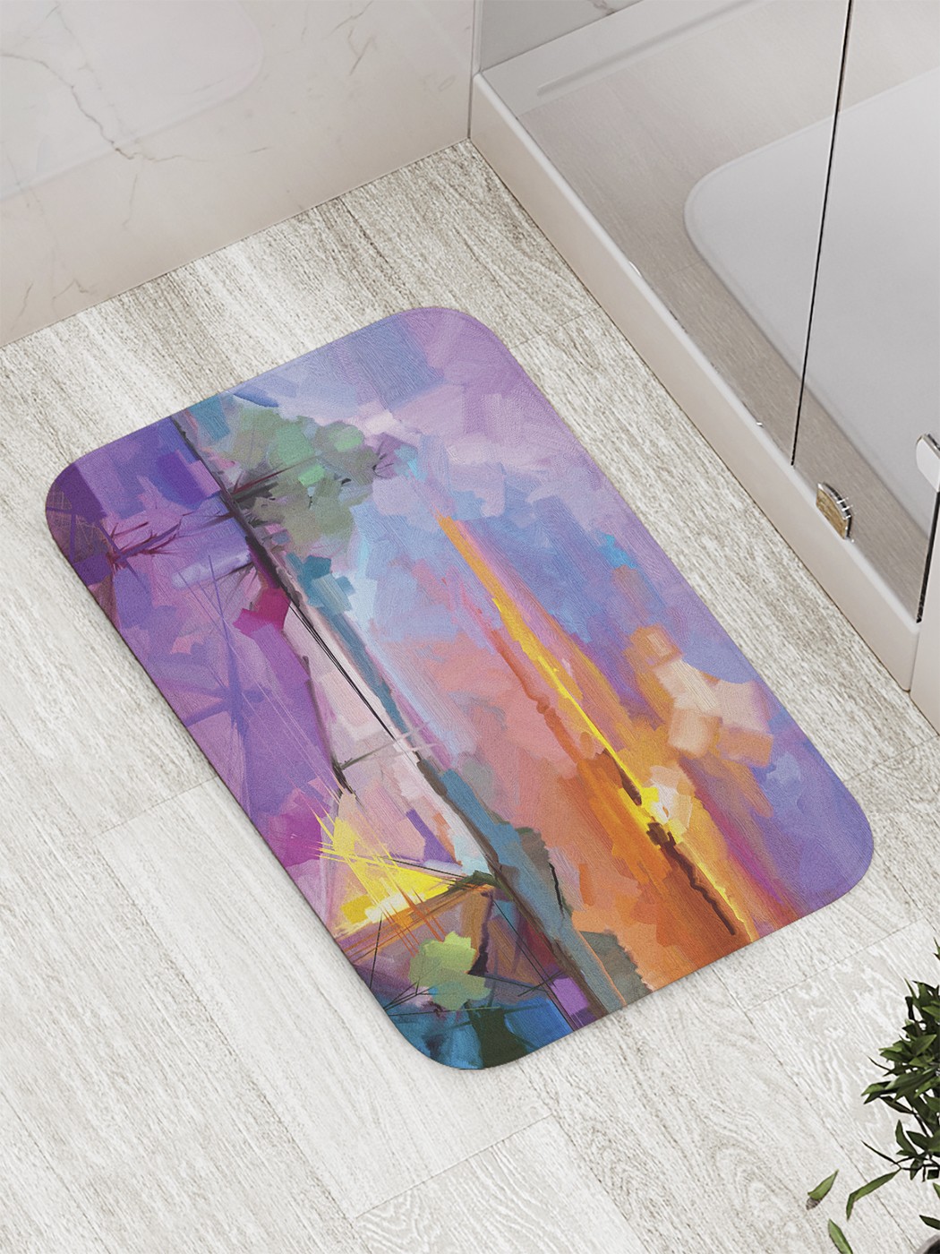 

Коврик противоскользящий для ванной, сауны, бассейна, 77х52 см bath_60547 JoyArty