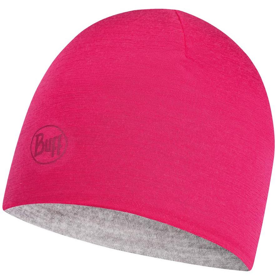 фото Шапка buff lightweight merino wool reversible hat, wild pink/light grey