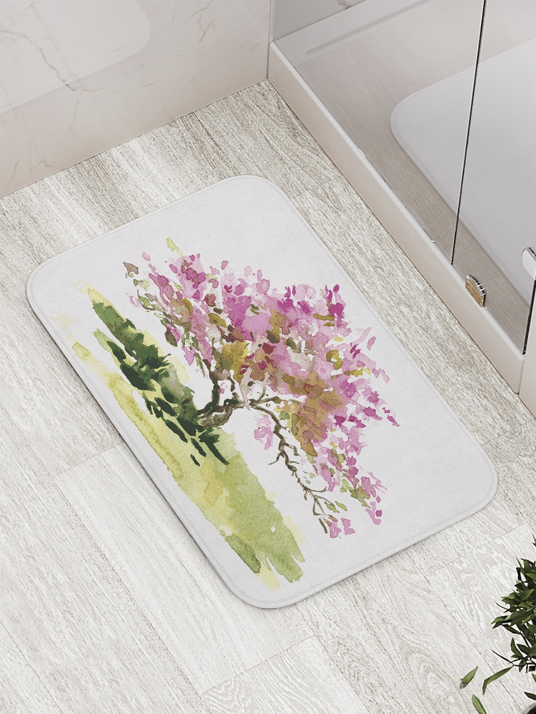 

Коврик противоскользящий для ванной, сауны, бассейна, 77х52 см bath_60542 JoyArty