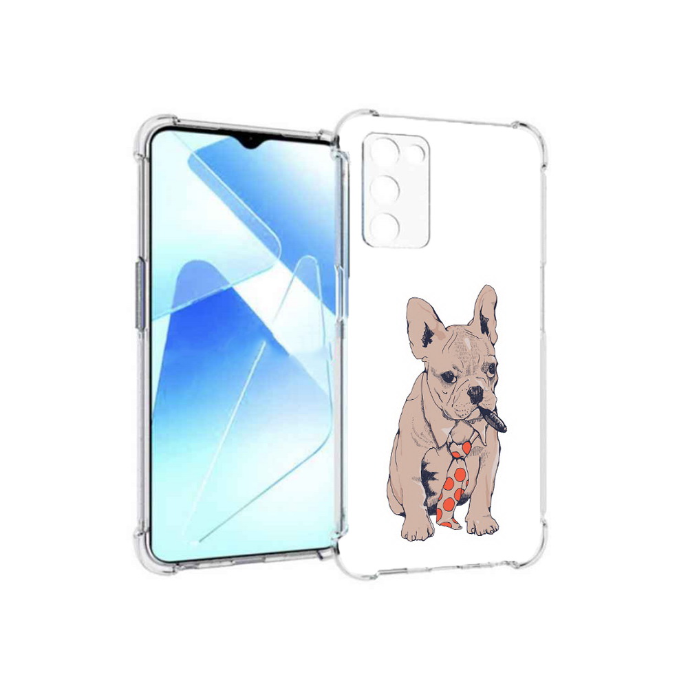 

Чехол MyPads Tocco для Infinix Zero X Pro бульдог с сигарой, Прозрачный, Tocco