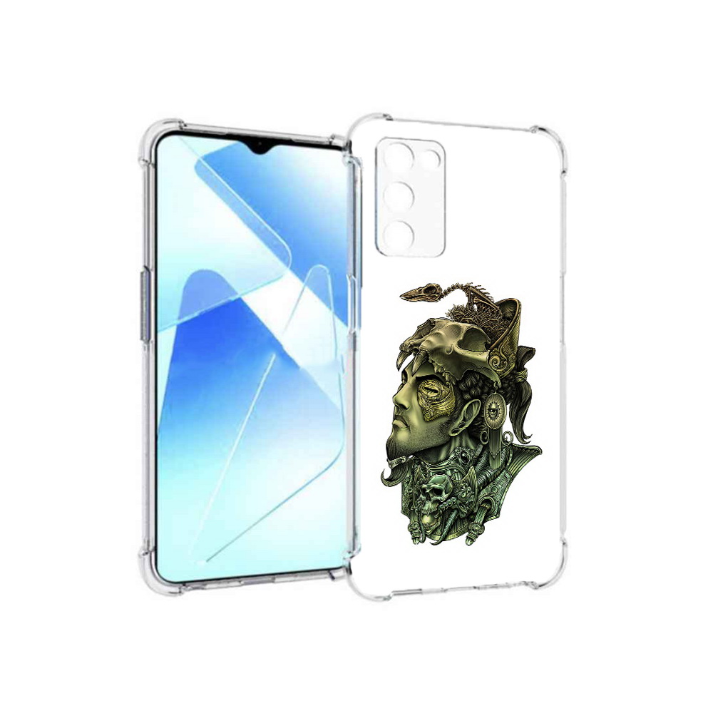 

Чехол MyPads Tocco для Infinix Zero X Pro бронзовый воин, Прозрачный, Tocco