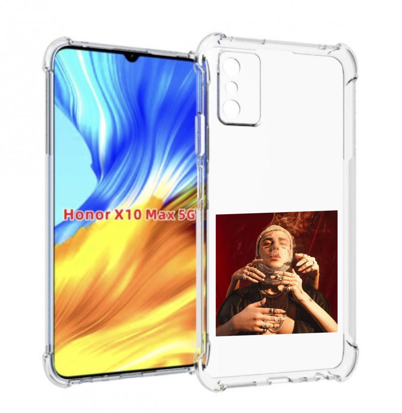 

Чехол Mypads Slime Face Для Honor X10 Max, Прозрачный, Tocco