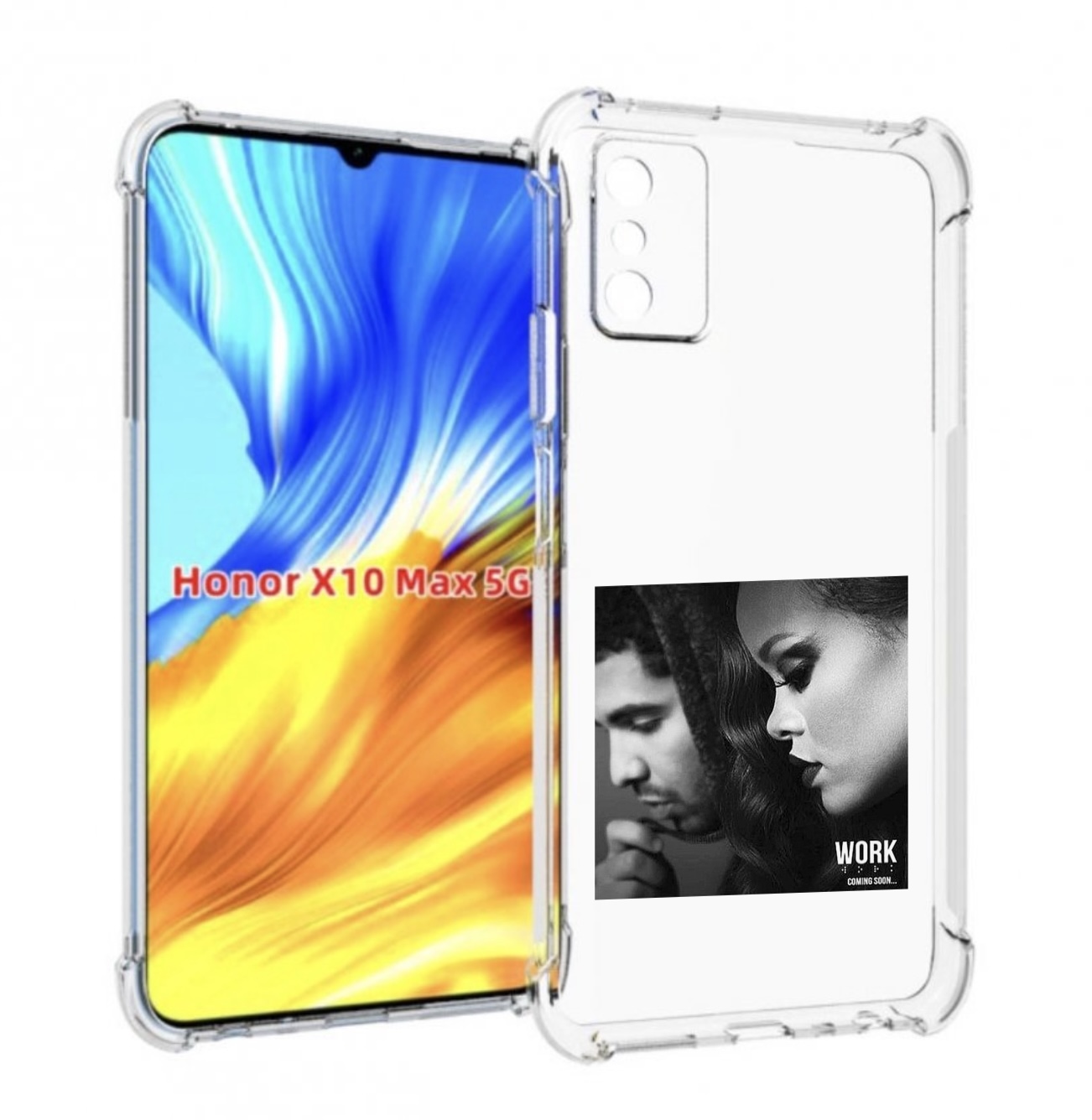 

Чехол Mypads Rihanna Feat Для Honor X10 Max, Прозрачный, Tocco