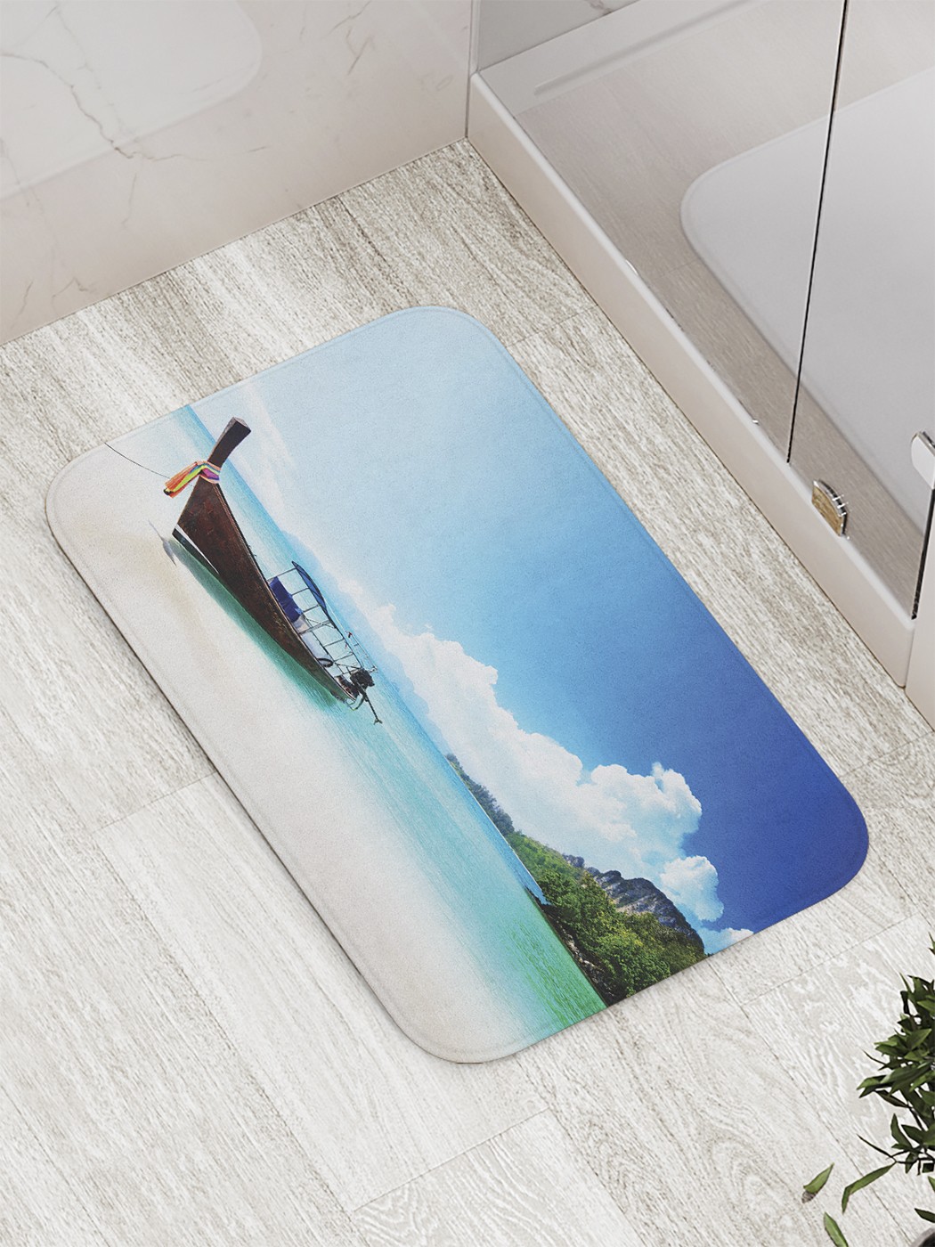 

Коврик противоскользящий для ванной, сауны, бассейна, 77х52 см bath_60520 JoyArty