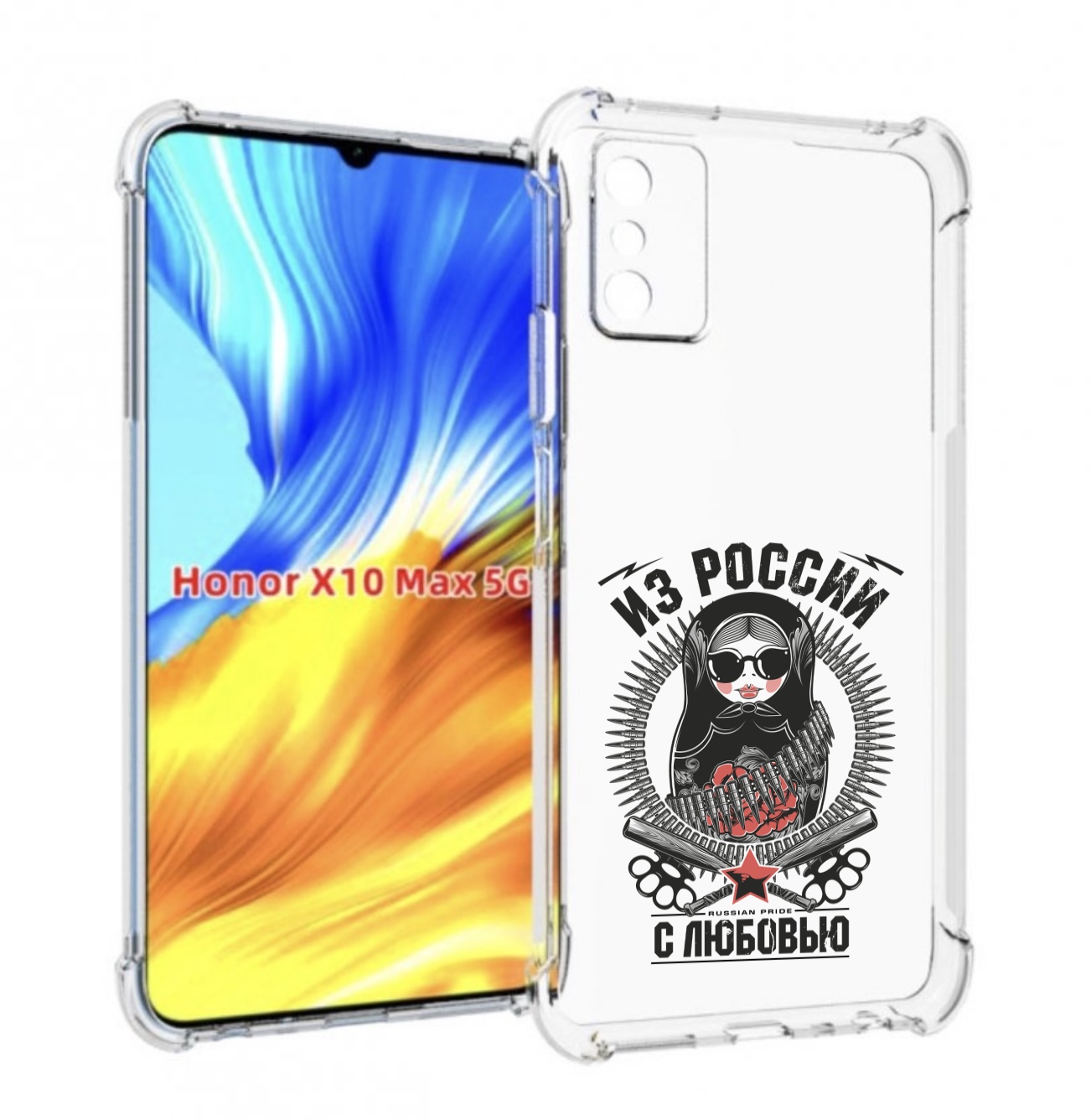 

Чехол MyPads Из России с любовью для Honor X10 Max, Прозрачный, Tocco