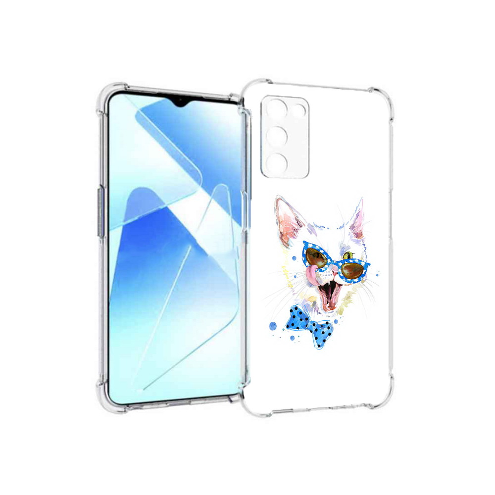 

Чехол MyPads Tocco для Infinix Zero X Pro белый кот, Прозрачный, Tocco