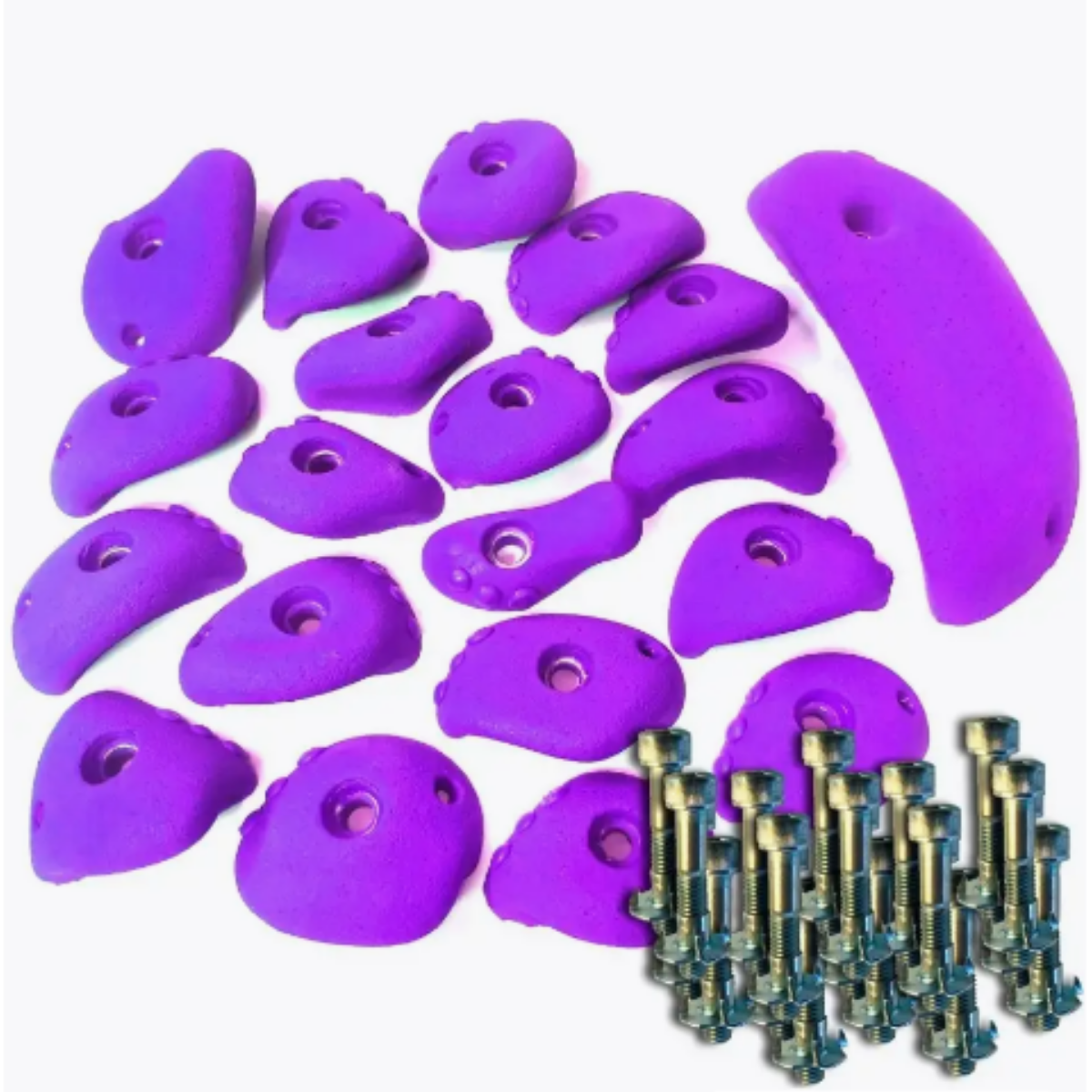 Зацепы для скалодрома Скалодромы Жужа сет Dot фиолетовые 20 шт с крепежом