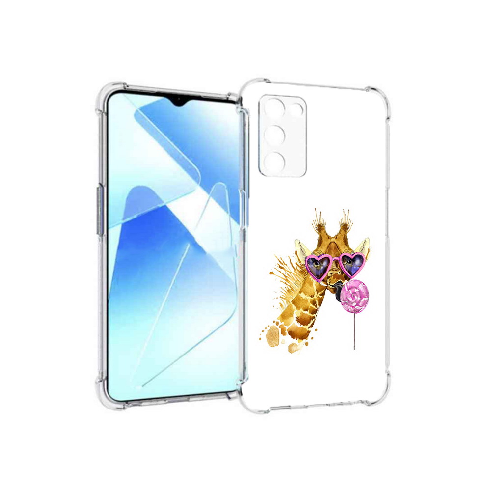 

Чехол MyPads Tocco для Infinix Zero X Pro акварельный жираф, Прозрачный, Tocco