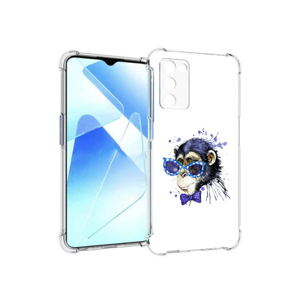 

Чехол MyPads Tocco для Infinix Zero X Pro акварельная обезьяна, Прозрачный, Tocco