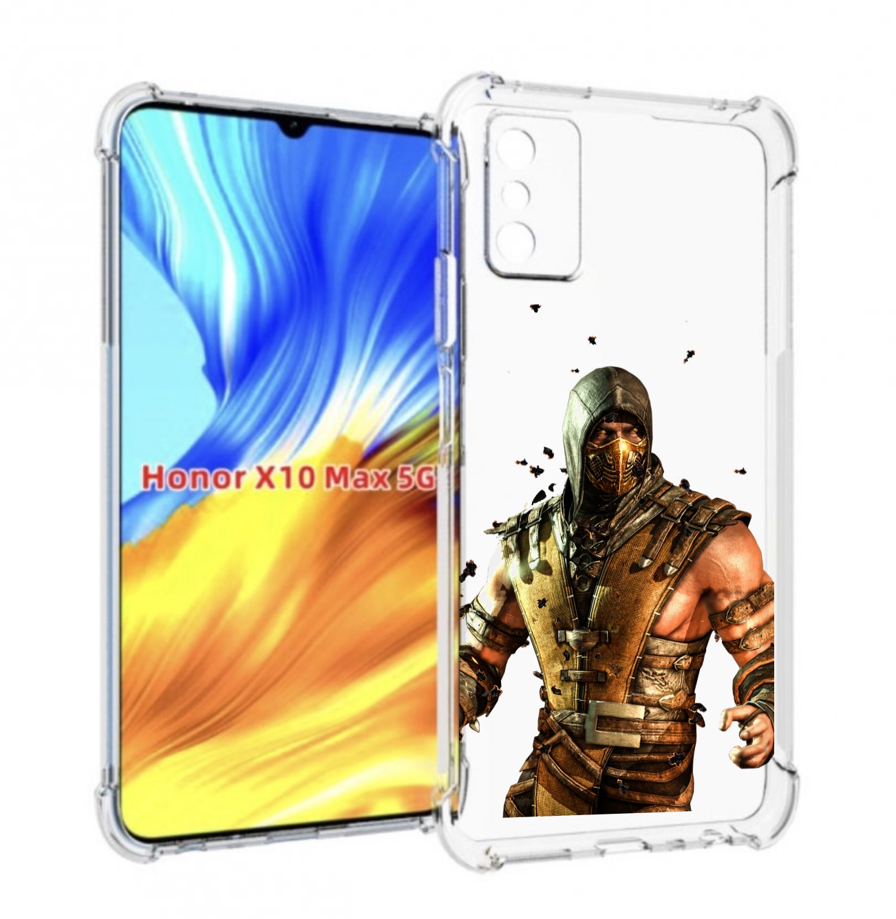 

Чехол MyPads Mortal Kombat scorpion для Honor X10 Max, Прозрачный, Tocco