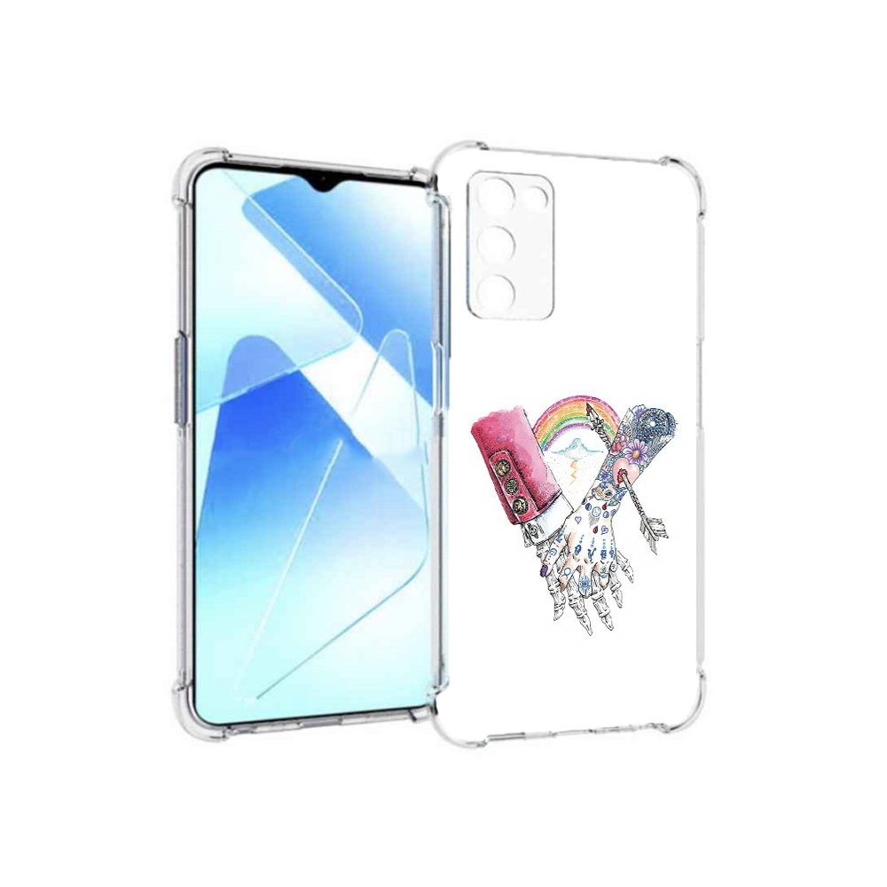 

Чехол MyPads Tocco для Infinix Zero X Pro абстракция руки в татуировках, Прозрачный, Tocco