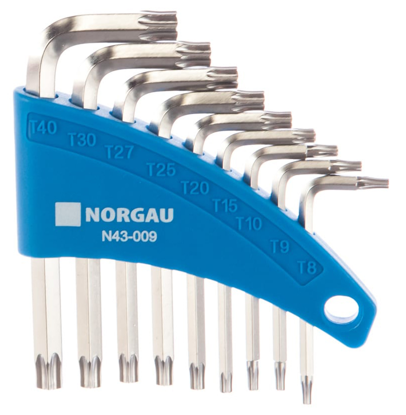 Профессиональный набор двусторонних ключей NORGAU Industrial с профилем TORX для затяжки в