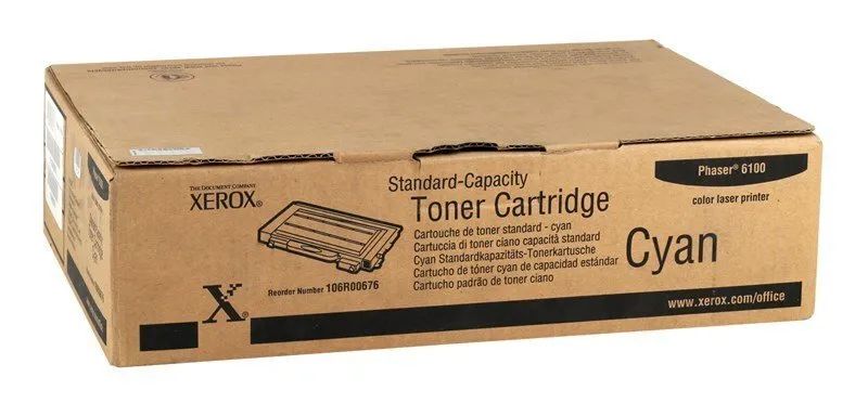 

Тонер-картридж для лазерного принтера Xerox 106R00676 (106R00676) голубой, оригинальный, 106R00676