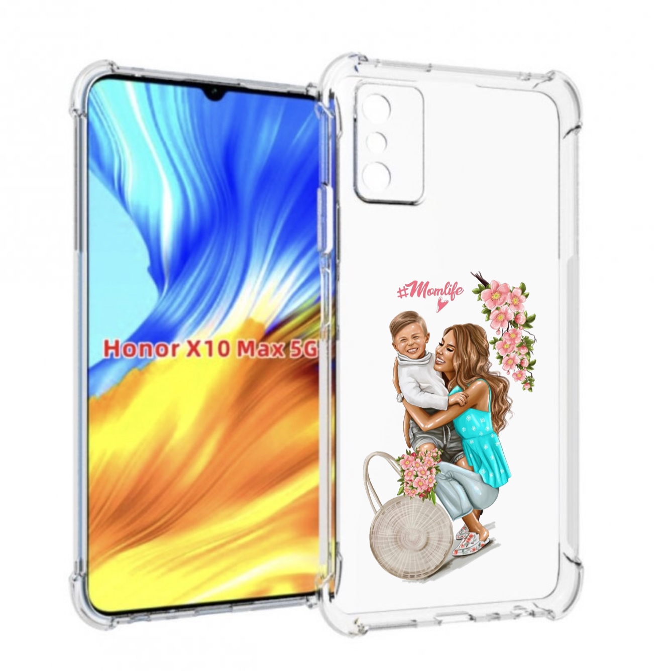 

Чехол MyPads Momlife для Honor X10 Max, Прозрачный, Tocco