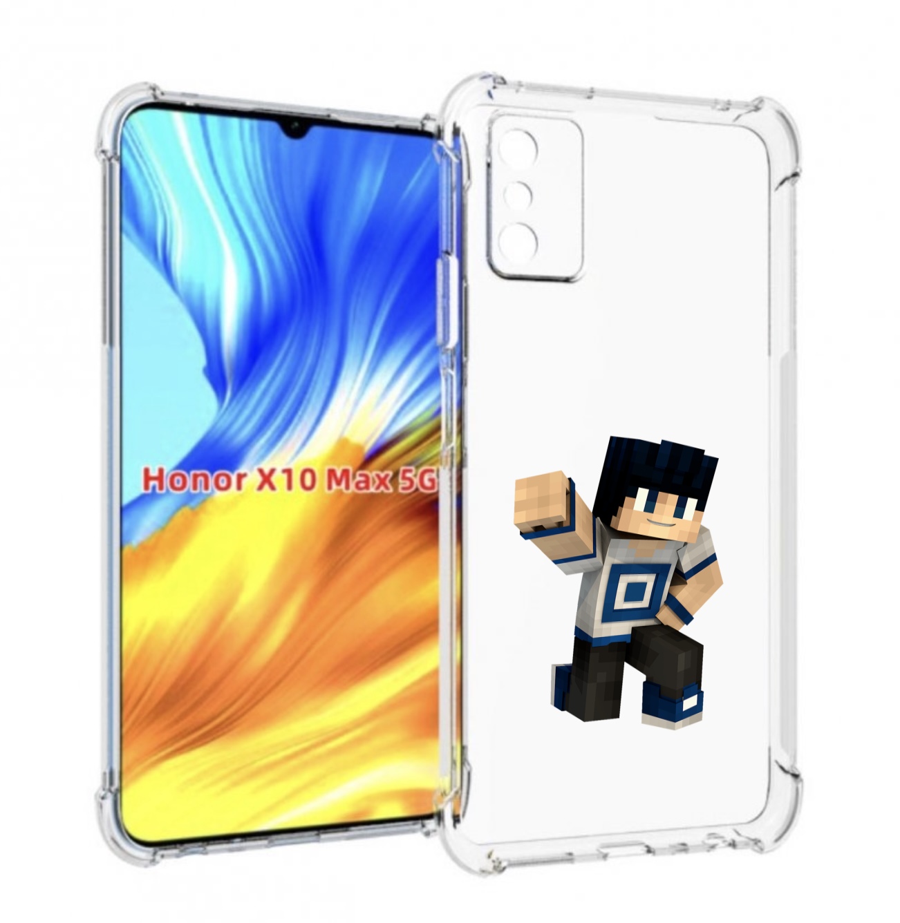 

Чехол MyPads Minecraft-1 для Honor X10 Max, Прозрачный, Tocco