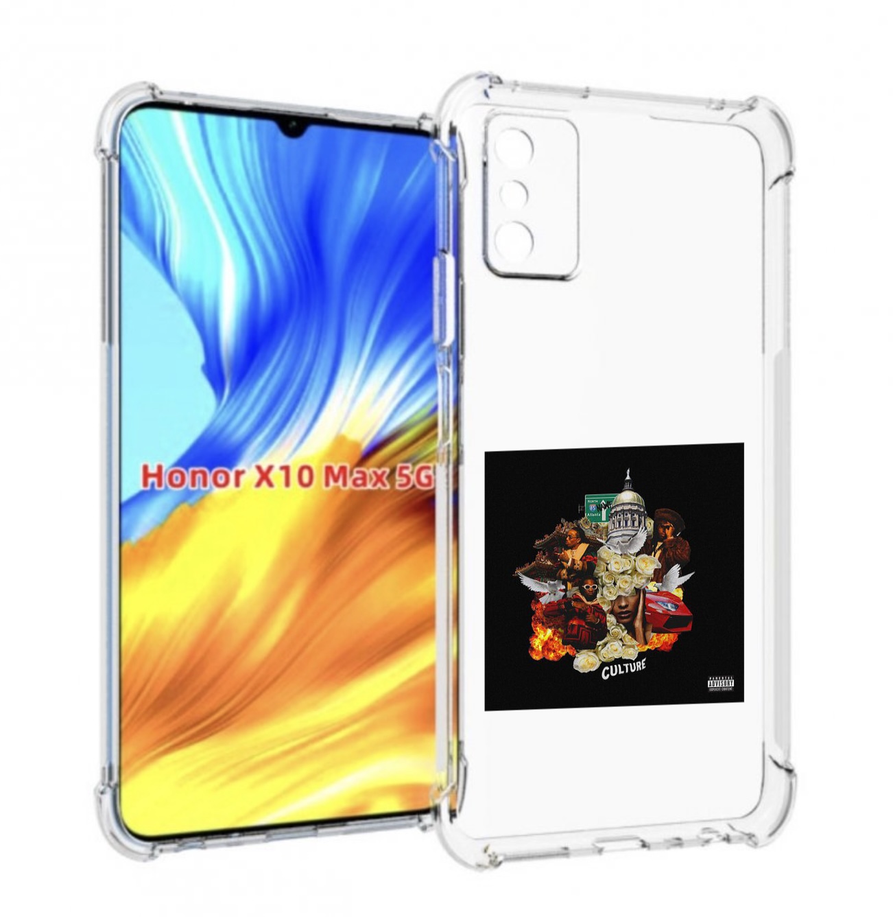 

Чехол MyPads Migos - Culture для Honor X10 Max, Прозрачный, Tocco