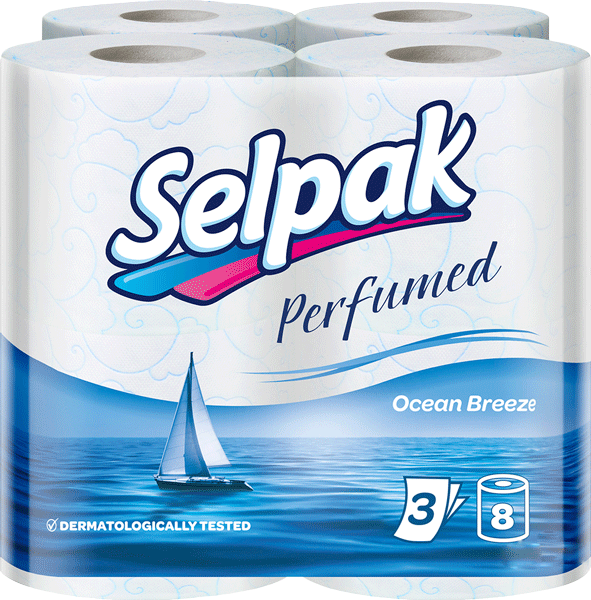 Туалетная бумага Selpak Super Soft 3 слоя 8 рулона