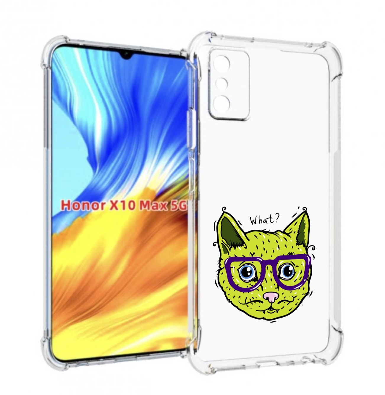 

Чехол MyPads Зеленый кот для Honor X10 Max, Прозрачный, Tocco