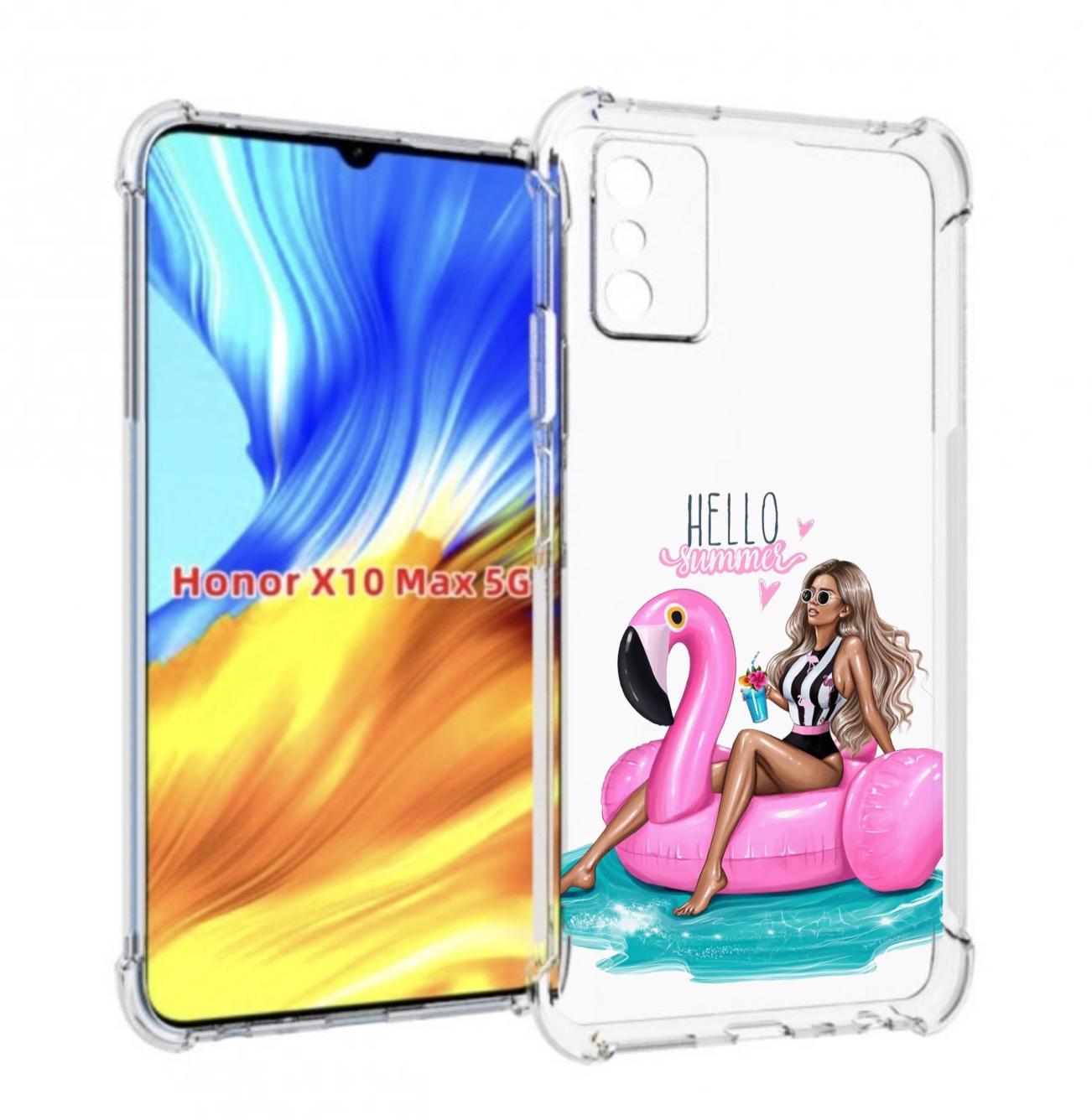 

Чехол MyPads Hello-summer для Honor X10 Max, Прозрачный, Tocco