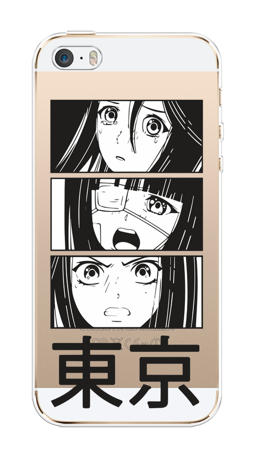 

Чехол на Apple iPhone 5/5S/SE "Tokyo girls", Белый;черный;прозрачный, 10350-1