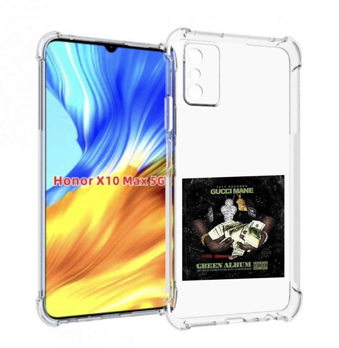 

Чехол MyPads Gucci Mane & Migos - The Green Album для Honor X10 Max, Прозрачный, Tocco