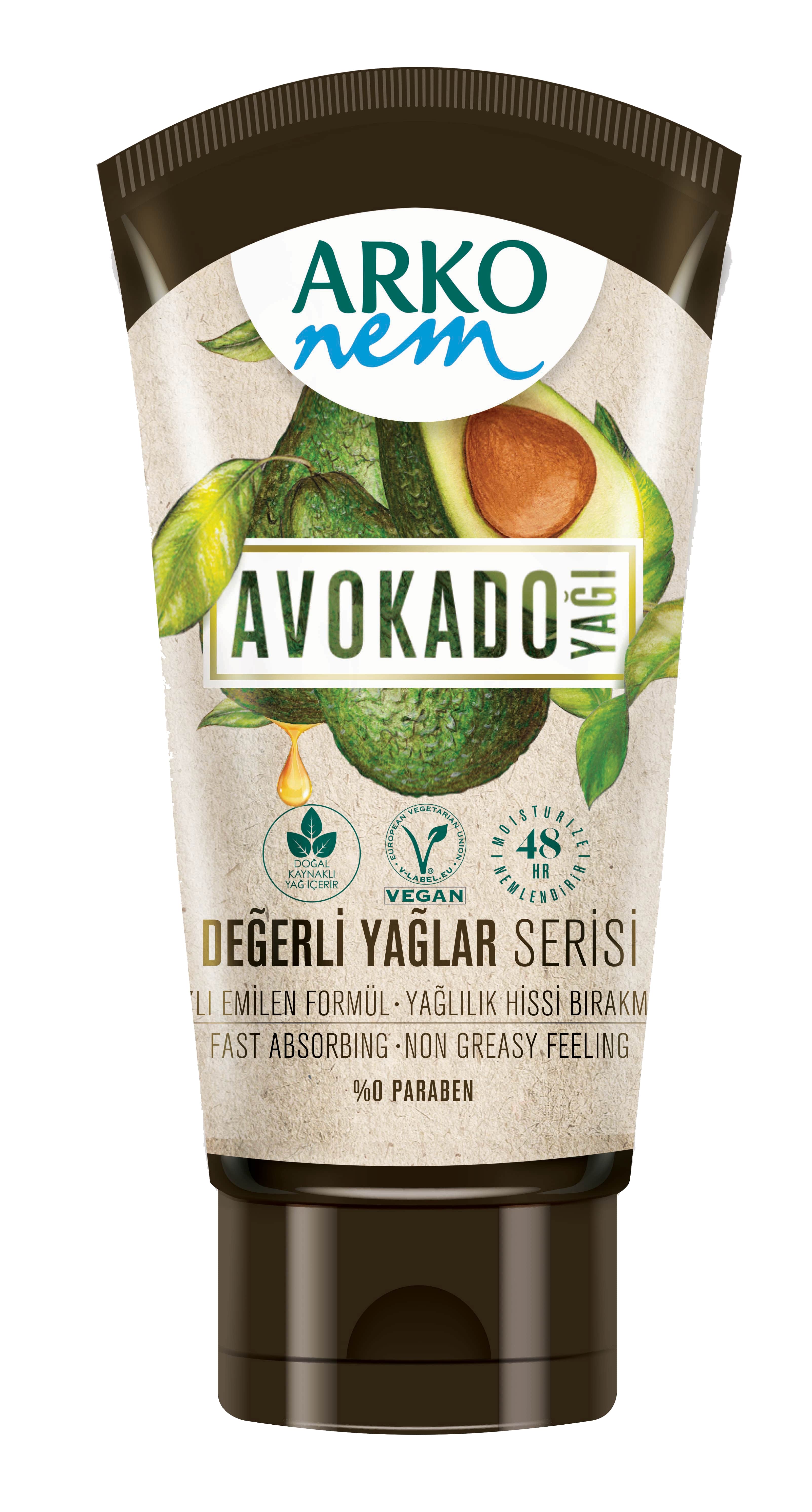 Крем для рук и тела ARKO Nem Avocado увлажняющий, с маслом авокадо, 60 мл
