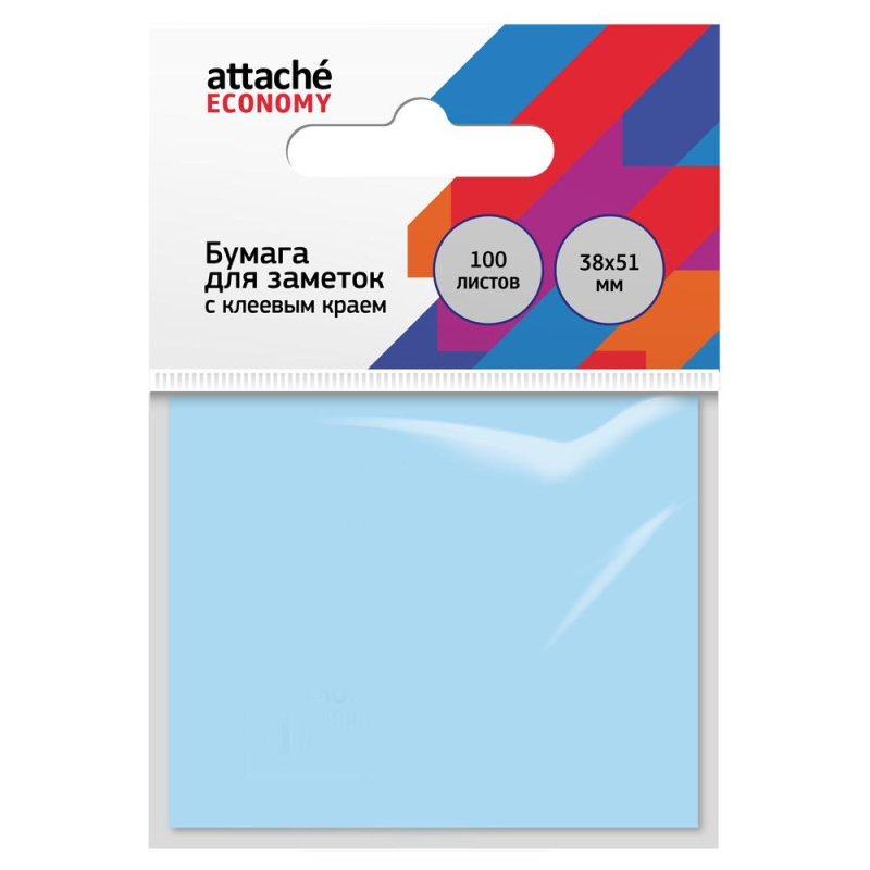 

Бумага для заметок Attache Economy 1407999-5, 38x51 мм, 100 листов, паст. синий, 5 штук