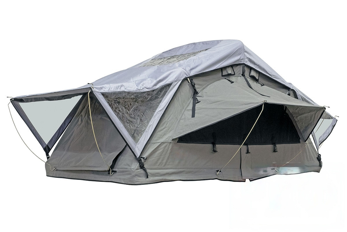 РИФ Палатка на крышу автомобиля РИФ Soft RT02-120, тент серый, 400 гр., 120х240х115