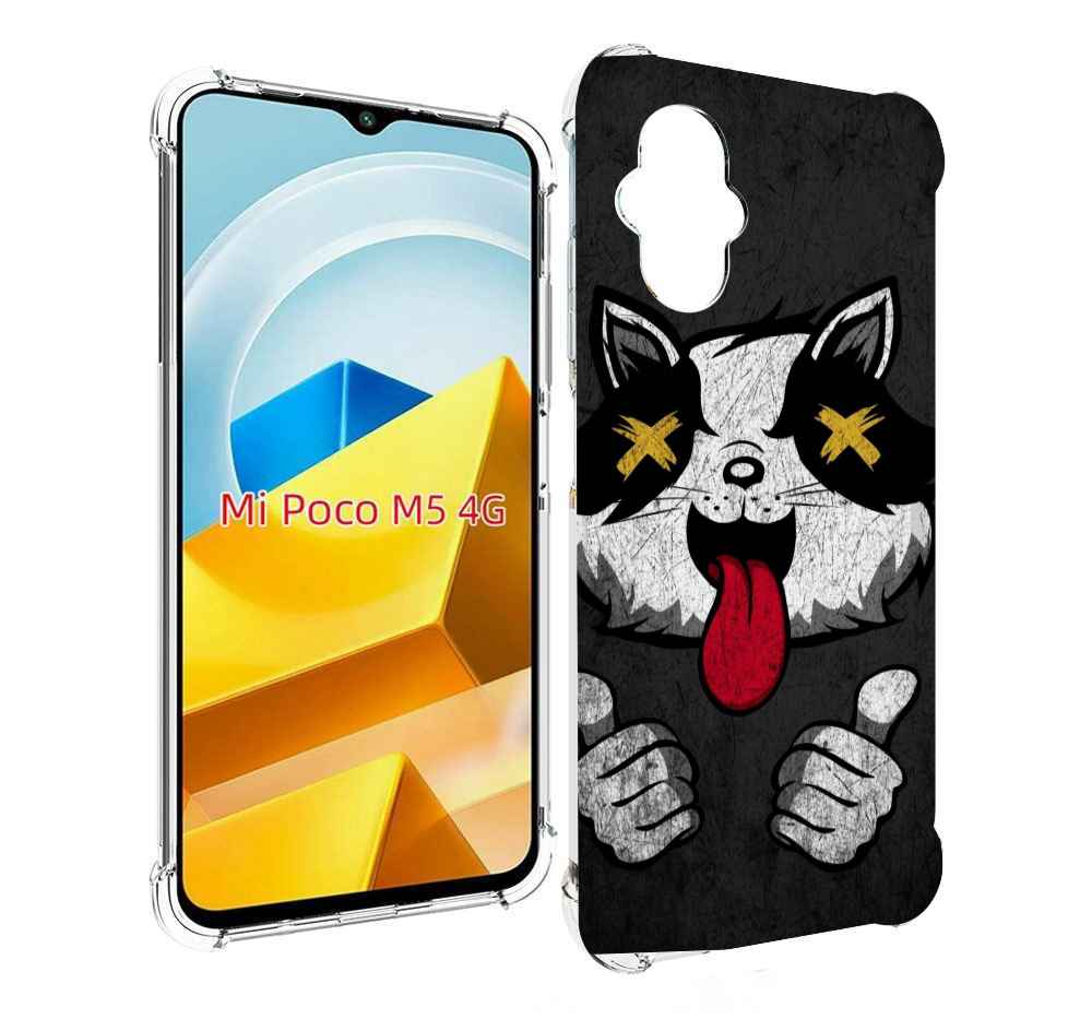 

Чехол Mypads Классный Зверек Для Poco M5 Противоуд, Прозрачный, Tocco