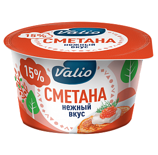

Сметана Valio нежная 15% 160 г