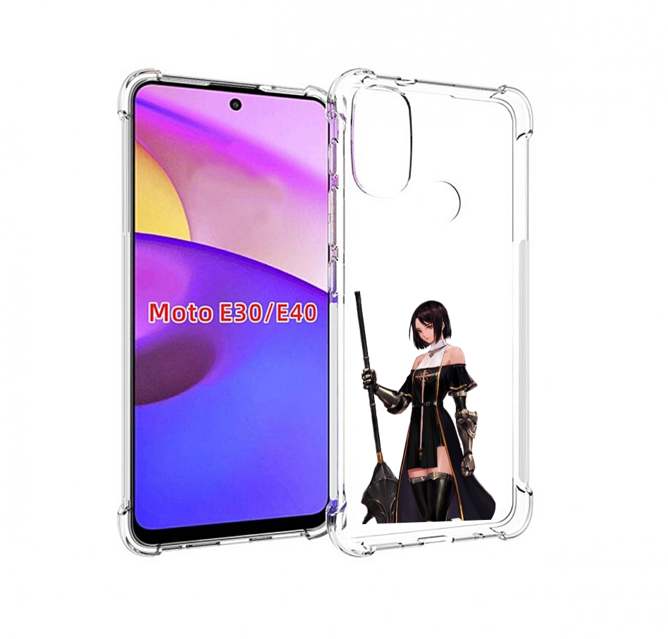 Чехол бампер MyPads dungeon-fighter для Motorola Moto E30.