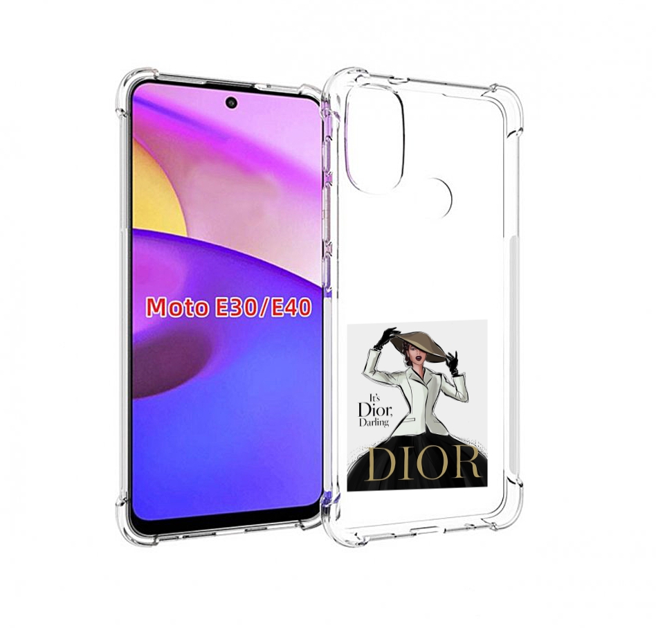 

Чехол бампер MyPads drawings of sketches для Motorola Moto E30., Прозрачный, Tocco