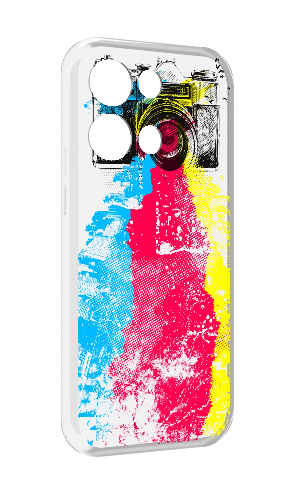 

Чехол MyPads цветной фотоаппарат для OPPO Reno8 Pro, Прозрачный, Tocco