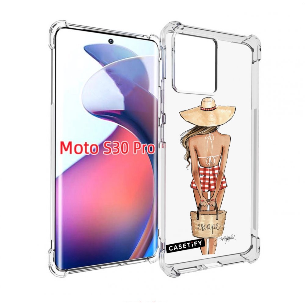 

Чехол MyPads CASETiFY женский для Motorola Moto S30 Pro, Прозрачный, Tocco