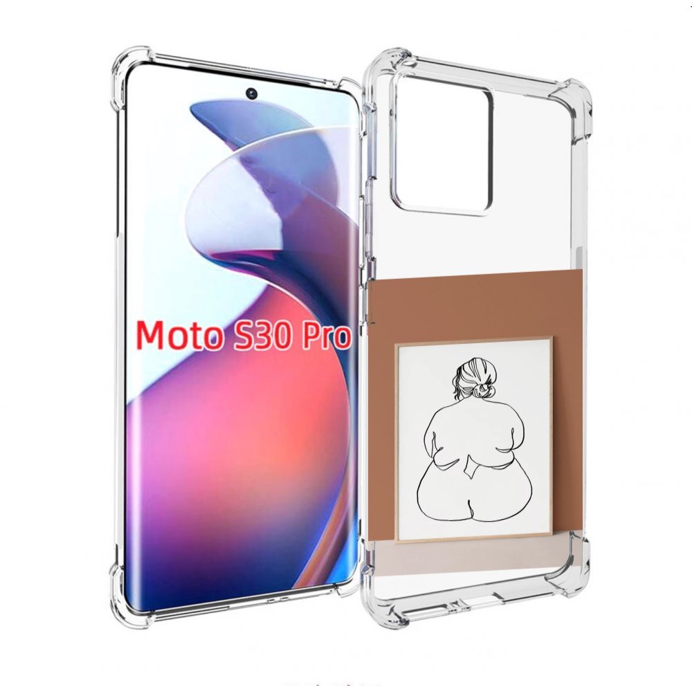 

Чехол MyPads Body Positive Female Figure Line Art женский для Motorola Moto S30 Pro, Прозрачный, Tocco