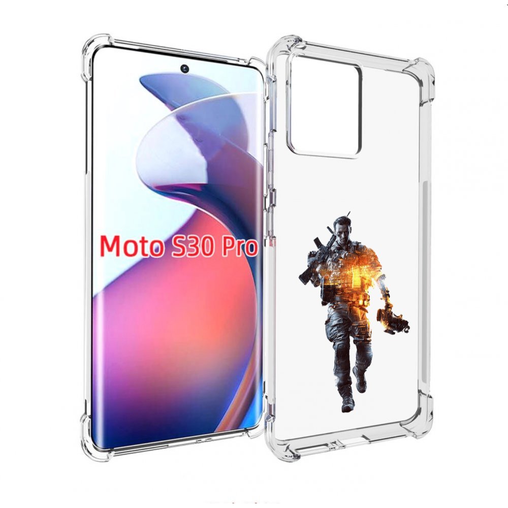 

Чехол MyPads Battlefield-4 мужской для Motorola Moto S30 Pro, Прозрачный, Tocco