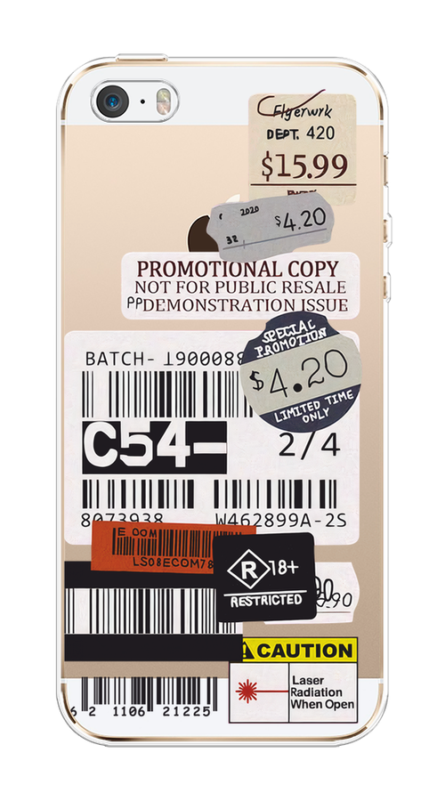 

Чехол на Apple iPhone 5/5S/SE "Flight to Paris", Серый;бежевый, 10350-1