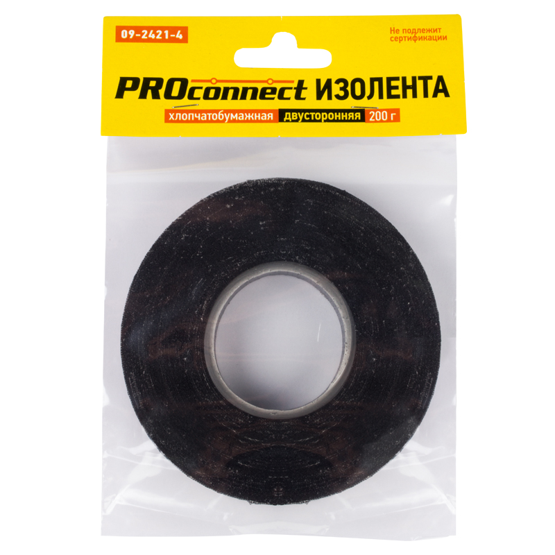 фото Изолента хб proconnect 18 х 0,35 мм, (ролик 31,9 м/200 г) (2-пол)