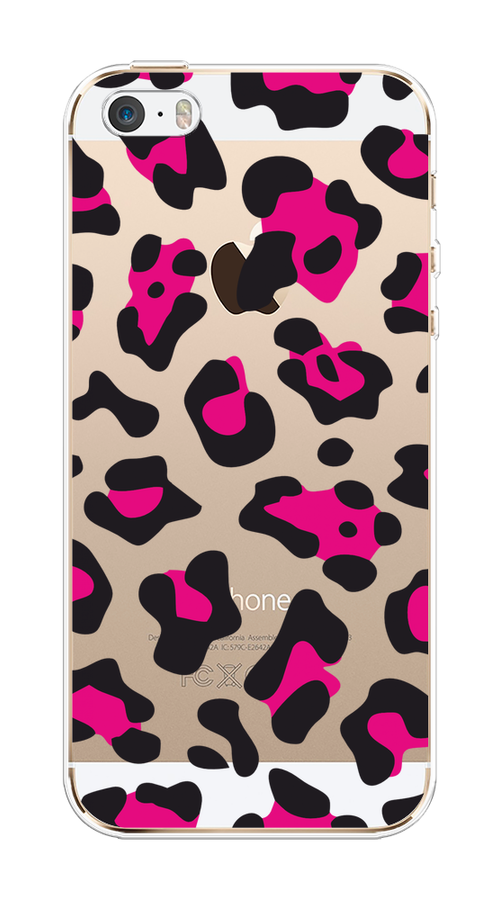 

Чехол на Apple iPhone 5/5S/SE "Pink cow spots", Черный;розовый, 10350-1