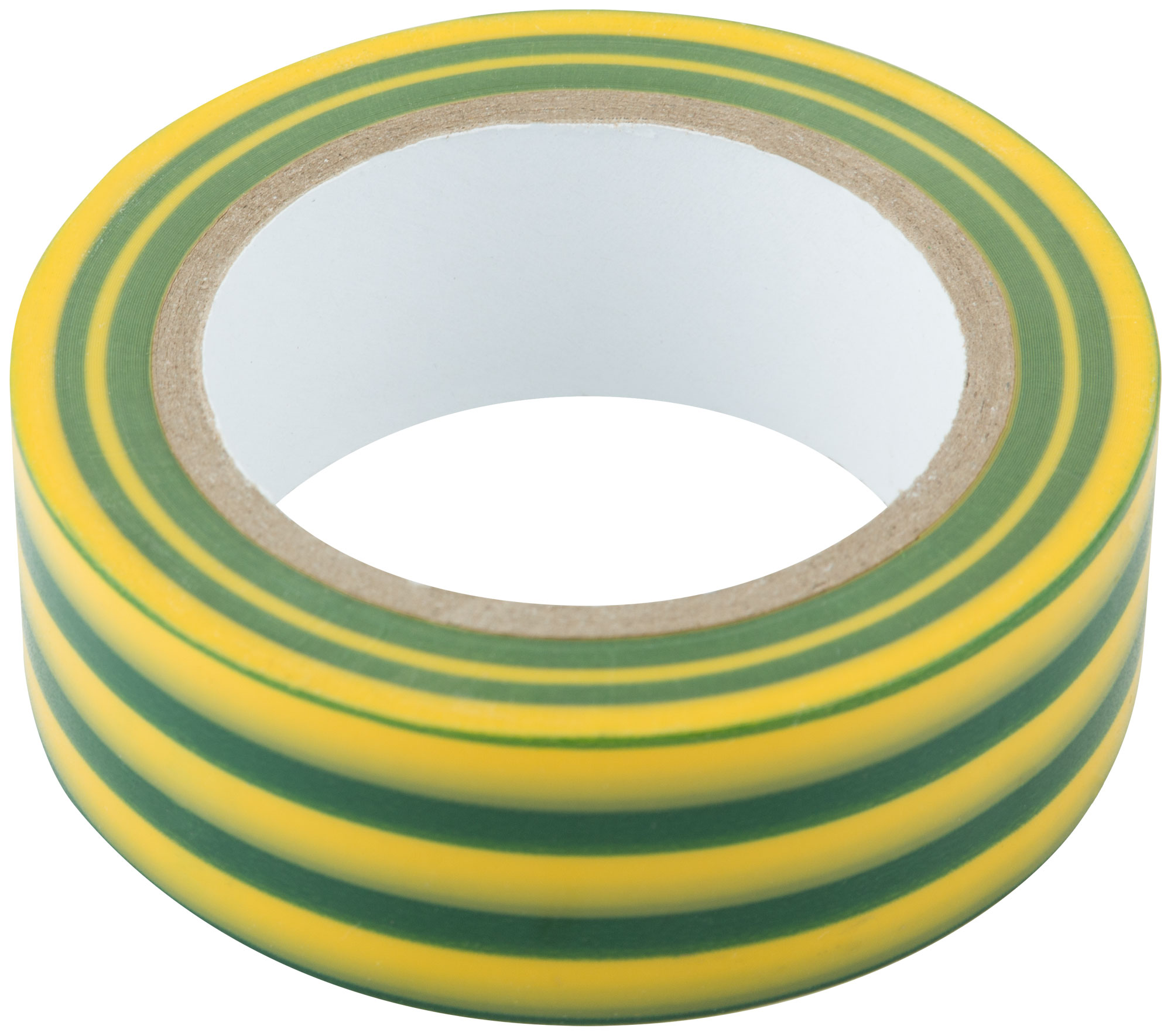 Изолента ПВХ самозатухающая 19 мм х 0,13 мм х 10 м ( желто-зеленая )