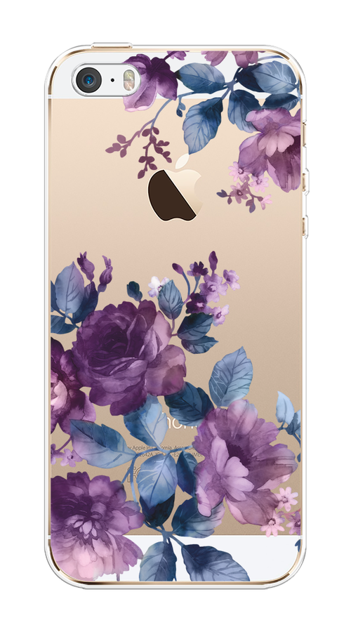 

Чехол на Apple iPhone 5/5S/SE "Purple Blossoms", Синий;фиолетовый, 10350-1