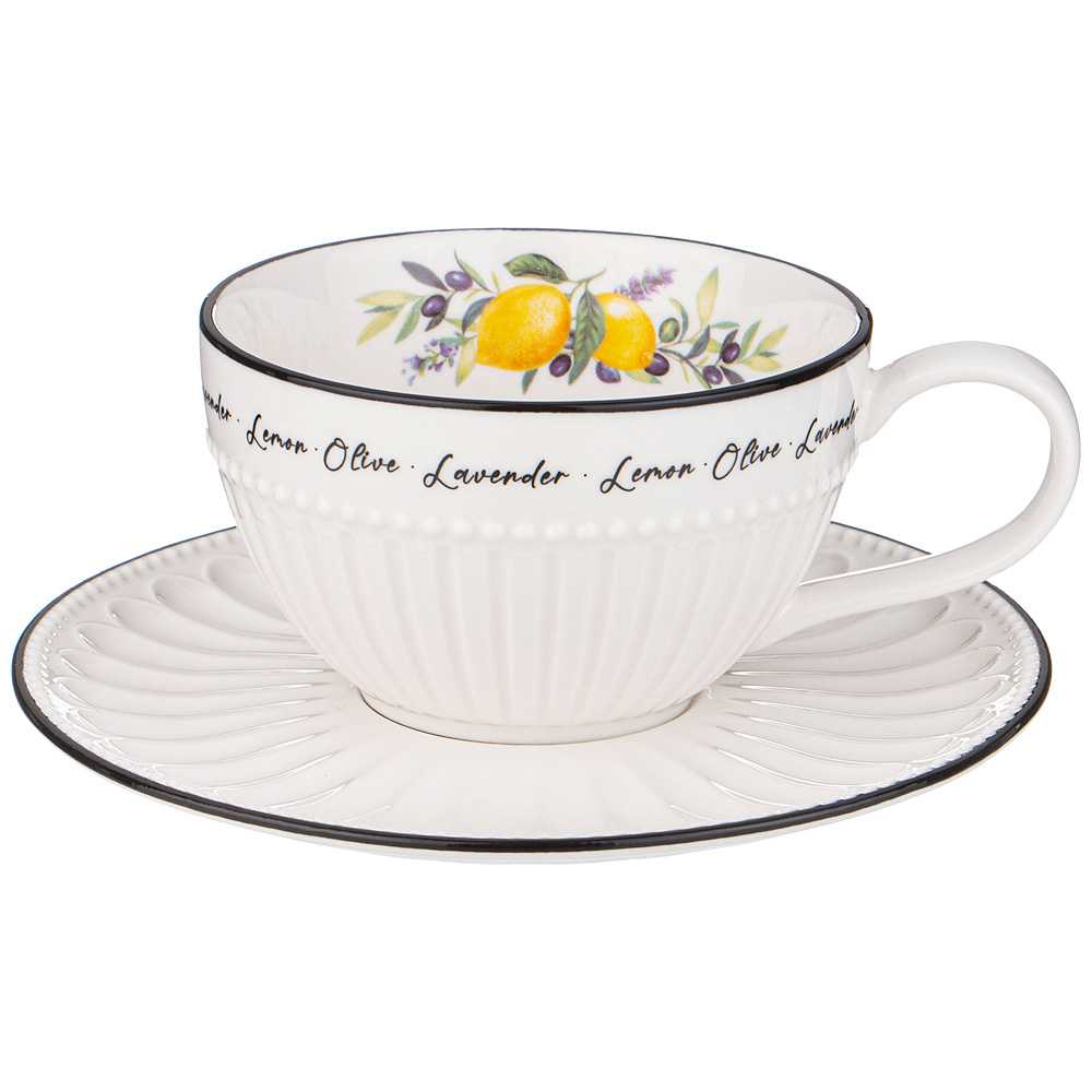 

Чайная пара Lefard Kitchen passions 250 мл 15,5х6,7 см, Белый