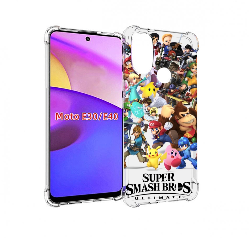

Чехол бампер MyPads Super Smash Bros для Motorola Moto E30., Прозрачный, Tocco