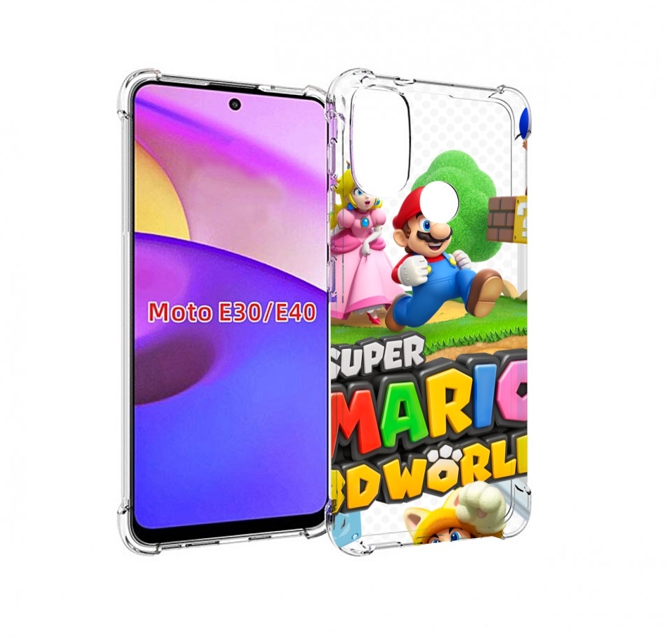 

Чехол бампер MyPads Super Mario 3D World для Motorola Moto E30., Прозрачный, Tocco