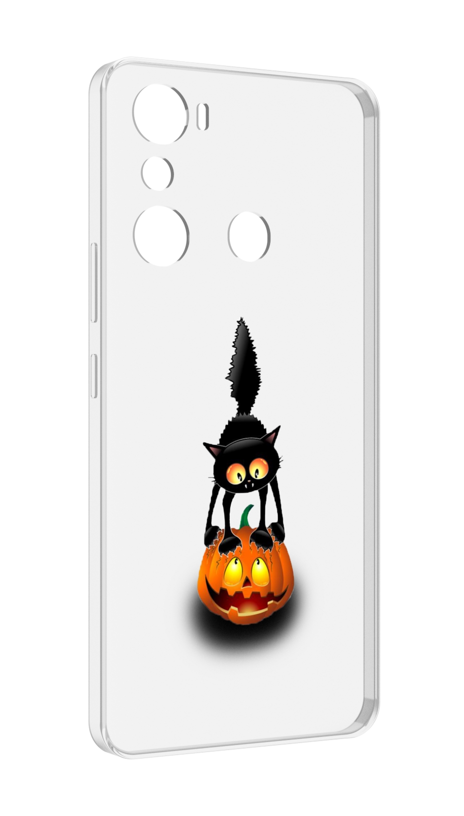 

Чехол MyPads Котик с тыквой для Infinix Hot 20i, Прозрачный, Tocco