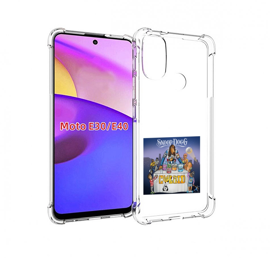 

Чехол Бампер Mypads Snoop Dogg Coolaid Для Motorola Moto E30., Прозрачный, Tocco