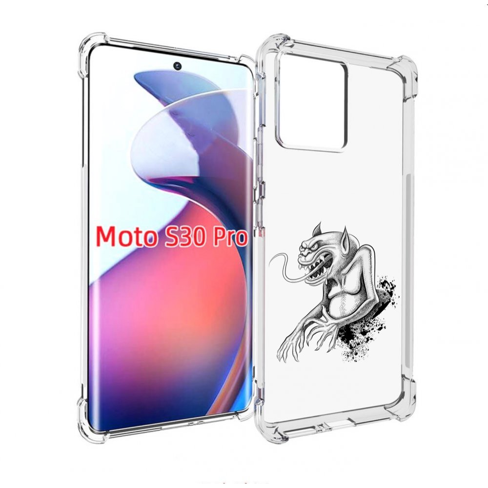 

Чехол MyPads чорт для Motorola Moto S30 Pro, Прозрачный, Tocco